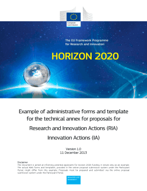 Horizon 2020 Proposal Submission Form