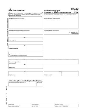 Swedish Tax Form KU32