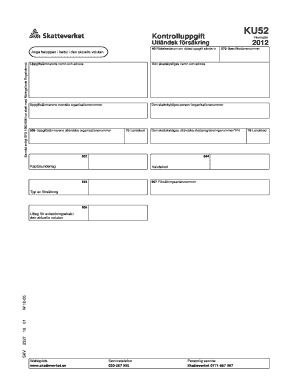 Swedish Foreign Insurance Report Form