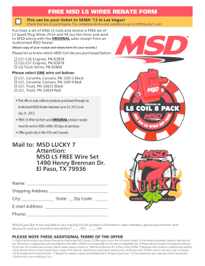 MSD LS Wires Rebate Form