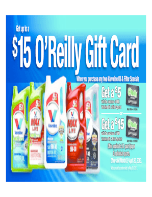 Valvoline Oil Rebate Form