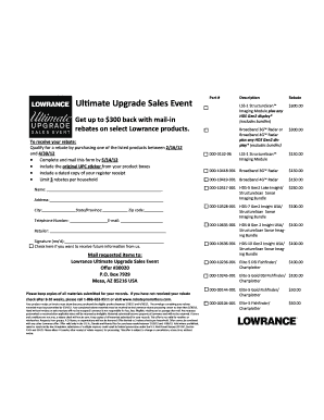Lowrance Product Rebate Form