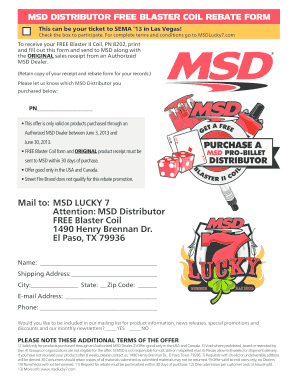 MSD Blaster Coil Rebate Form