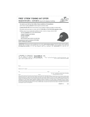 Stren Fishing Hat Offer Form