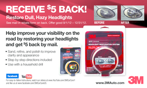 3M Headlight Lens Restoration Mail-In Rebate Form