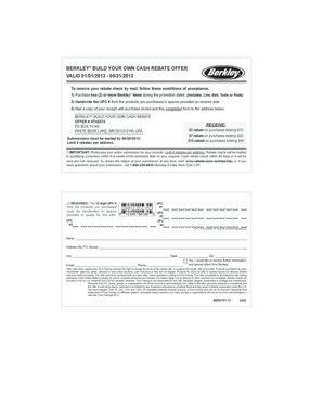 Berkley Cash Rebate Form