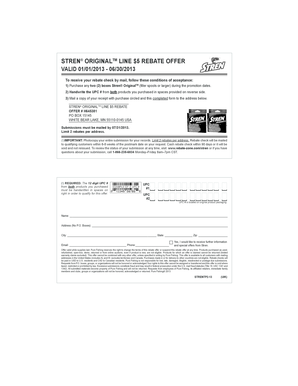 Stren Original Line $5 Rebate Form