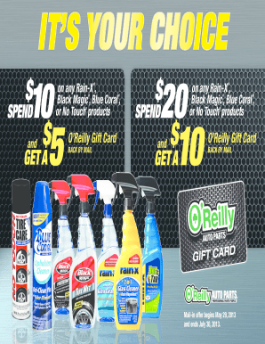O'Reilly Appearance Rebate Offer