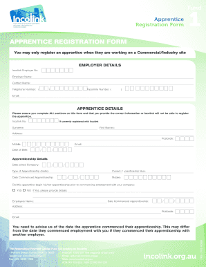 Apprentice Registration Form