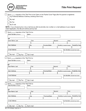 Title Print Request Form
