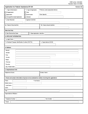 Application for Federal Assistance SF-424