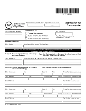 Transmission Application Form