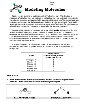 Science Lab Activity: Modeling Molecules