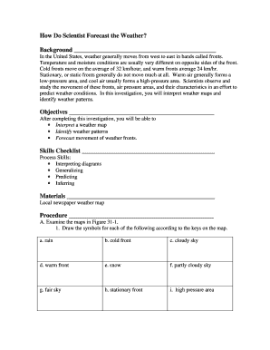 Weather Forecasting Lab Activity