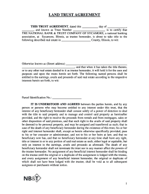 Illinois Land Trust Agreement