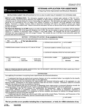 Veterans Application for Home Improvement Assistance