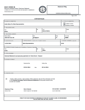 Connecticut Campaign Finance Disclosure Statement