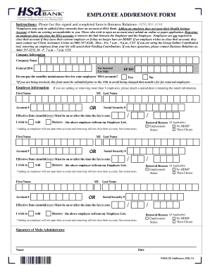 Employee Add/Remove Form