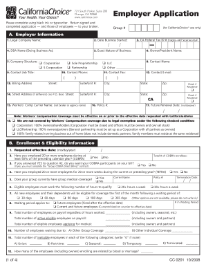 California Employer Application