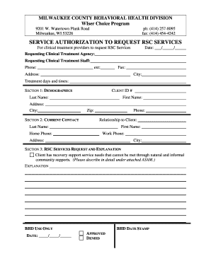Service Authorization for RSC Services