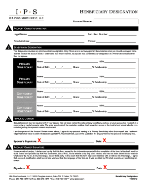 IRA Beneficiary Designation Form