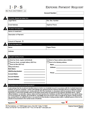 Expense Payment Request Form