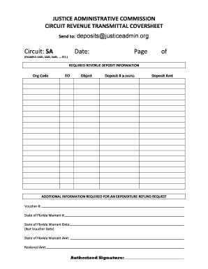 Circuit SA Date Page of - Justice Admin