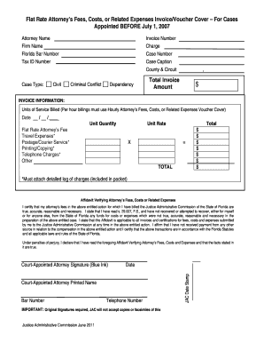 Flat Rate Attorneys Fees Costs or Related Expenses