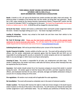 ViewPrint General Vendor Booth Registration Form