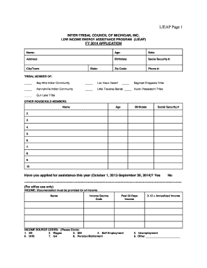 LIEAP Application Form