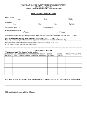 Employment Application