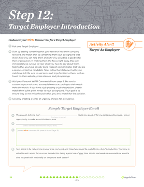 Target Employer Introduction Template