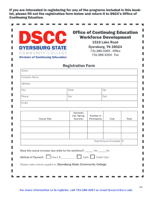 Dyersburg State Community College Continuing Education &amp - dscc