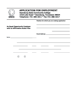 Employment Application Form