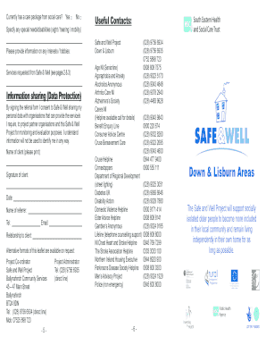 Safe and Well Project Referral Form