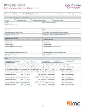 Bridging Loan Application Form