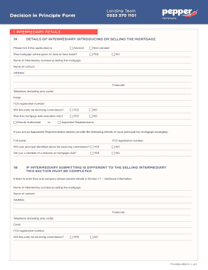 UK Mortgage Decision in Principle Form