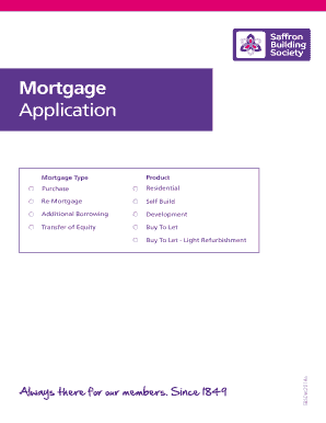 Saffron Building Society Mortgage Application