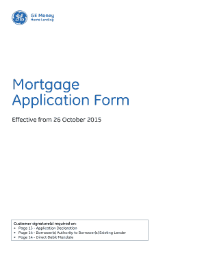 UK Mortgage Application Form