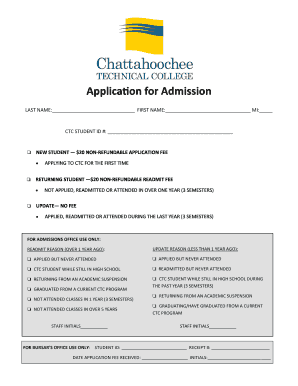 Chattahoochee Technical College Admission Application