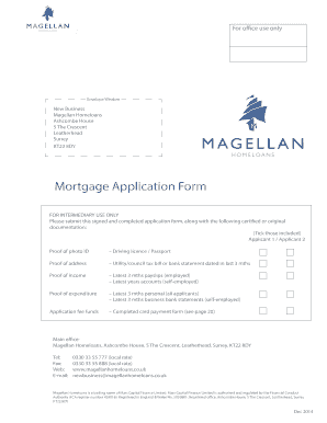 Magellan Homeloans Mortgage Application Form