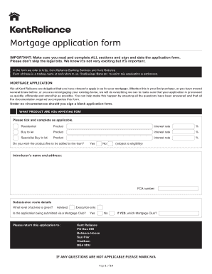 Mortgage Application Form