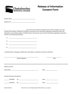 Release of Information Consent Form