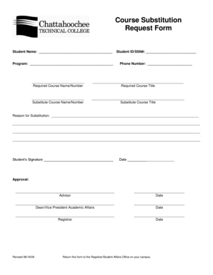 Course Substitution Request Form
