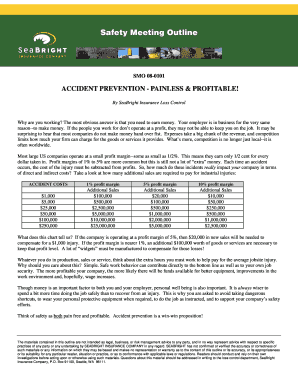 Safety Meeting Outline Template