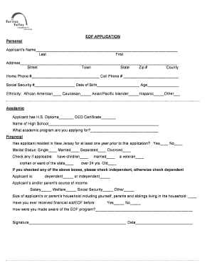 EOF Application Form