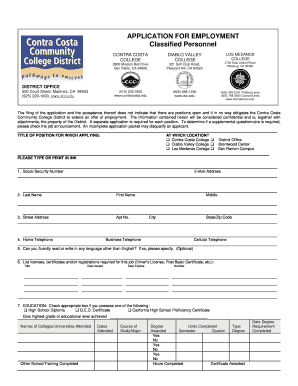 Application for Employment