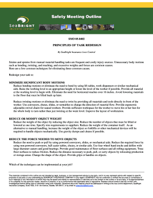 Safety Meeting Outline Template