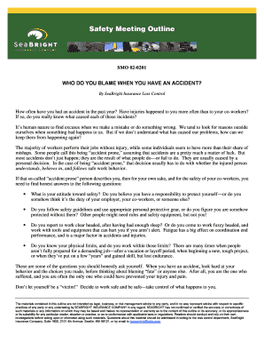 Safety Meeting Outline