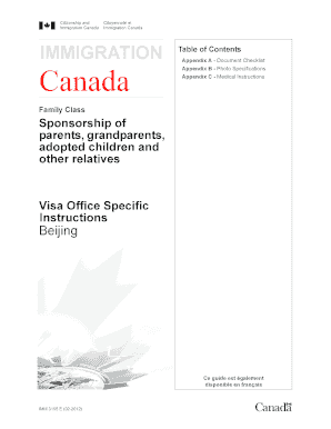 Canada Immigration Application Form